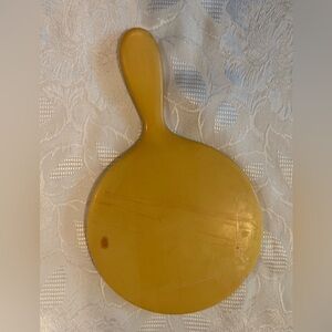 Vintage Butterscotch Bakelite Hand-Held Mirror